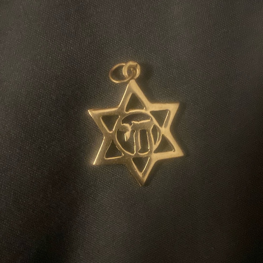 Vintage Gold tone Star of David 29 years ago.
